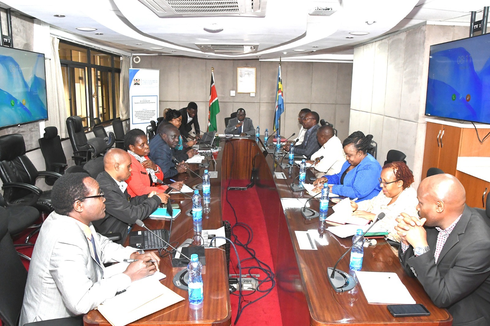 State Department for Broadcasting and Telecommunications (SDBT) Principal Secretary, Mr. Stephen Isaboke meets (SDBT) Directors and Heads of Departments 