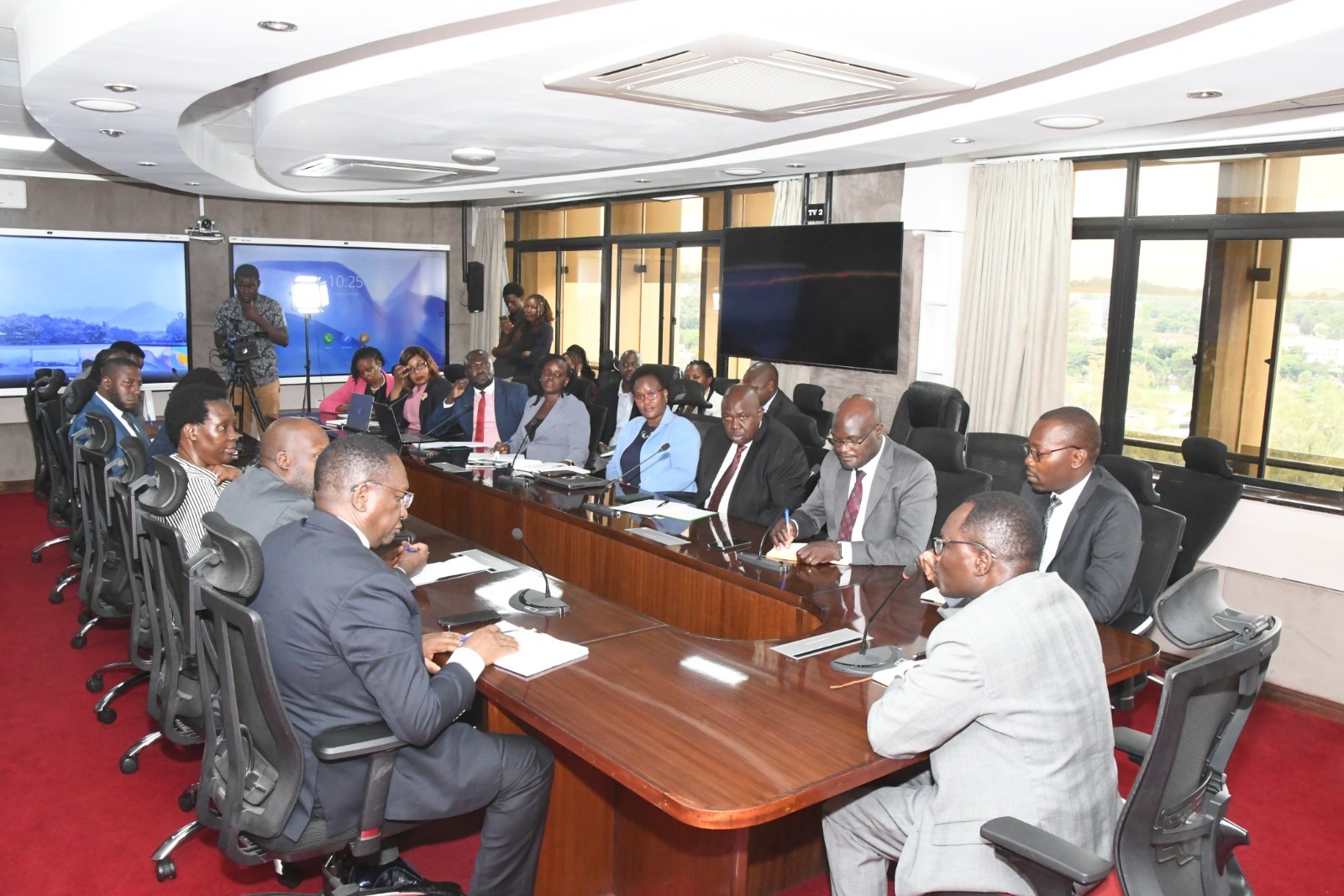 Officials from Uganda Communications Commission in the country on a bench marking exercise on effective governance of ICT sector