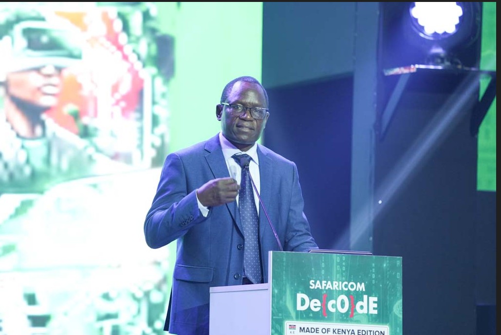 PS Stephen Isaboke making his remarks at the Safaricom De(c0)de 4.0 Made of Kenya event