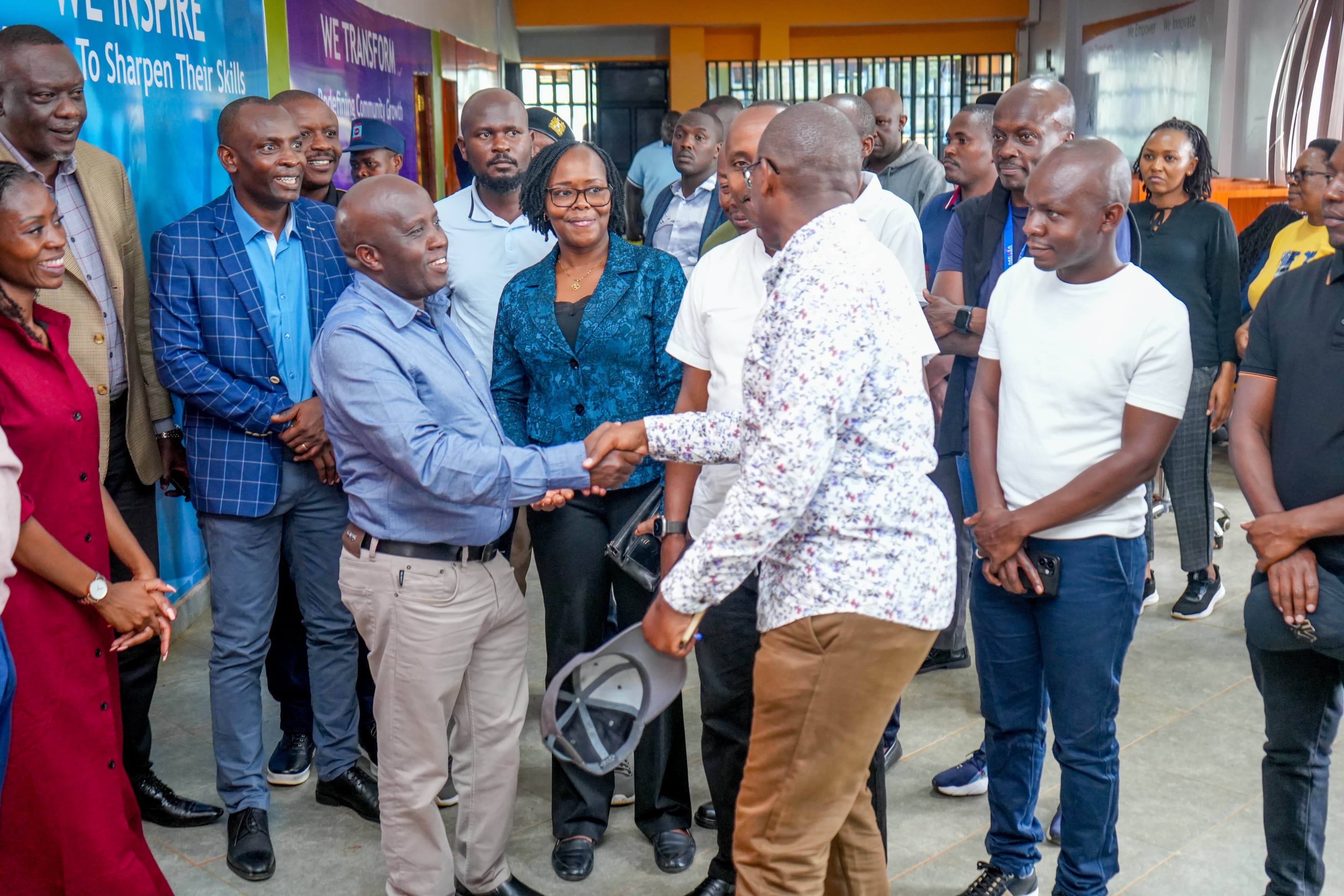 PS ICT Eng. John Kipchumba Tanui’s Arrival for Inspection of the Siaya Community Digital Hub