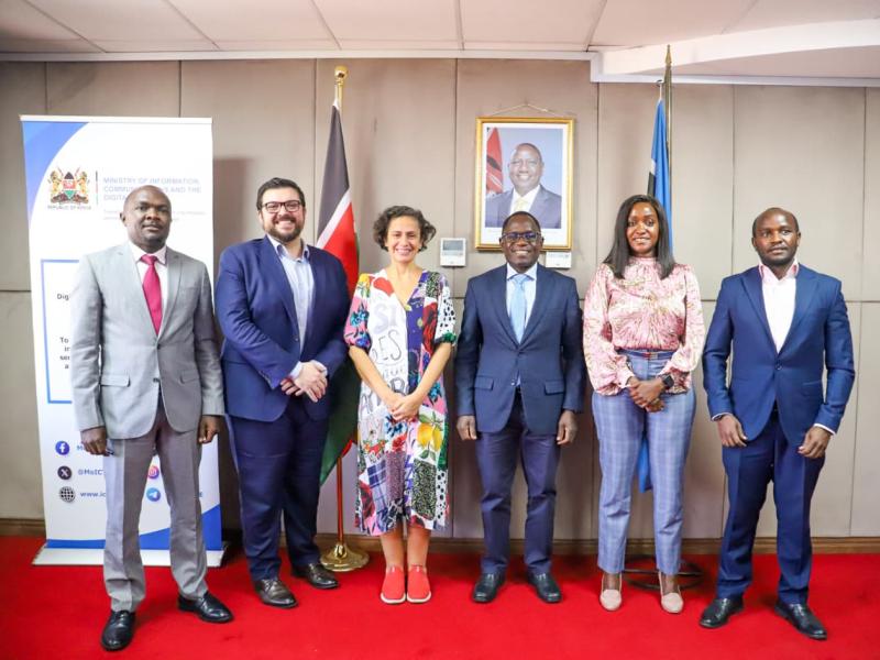 Ms Luciana Camargos, Global Head of Spectrum at GSMA, Ms Caroline Mbugua, Senior Director, Public Policy and Communications, Mr Luiz Felippe Zoghbi, Spectrum Engagement Director and Senior Policy Manager, Sub-Saharan Africa, Mr. Linus Melly. Also present was Secretary for Information and Broadcasting Mr. Temesi Mukani.