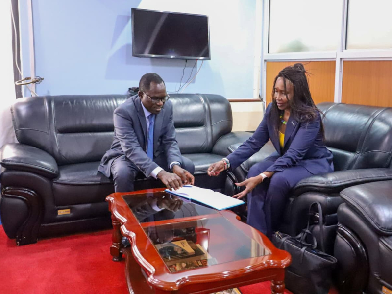 PS Isaboke Hosted a Courtesy call with Elizabeth Migwalla of Qualcomm International