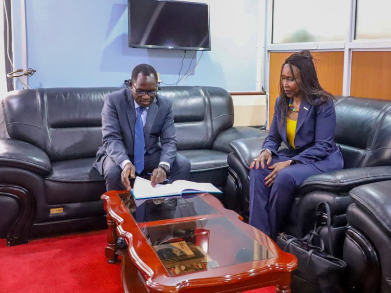 PS Isaboke Hosted a Courtesy call with Elizabeth Migwalla of Qualcomm International