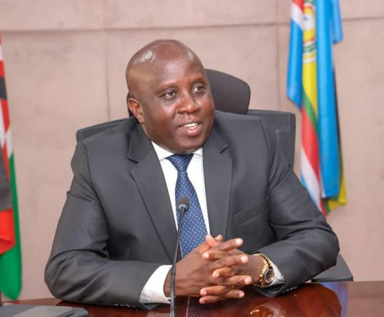 ICT and Digital Economy PS Eng. John Tanui, CBS while hosting the KICTAnet delegation