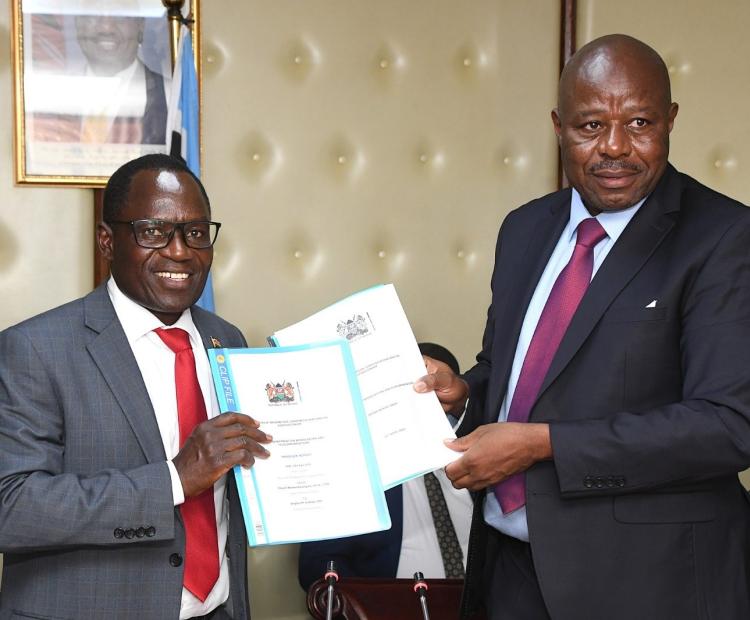 Mr. Stephen Isaboke takes over the office of Principal Secretary, State Department for Broadcasting and Telecommunications (SDBT), in a handing over ceremony held at the Ministry Headquarters