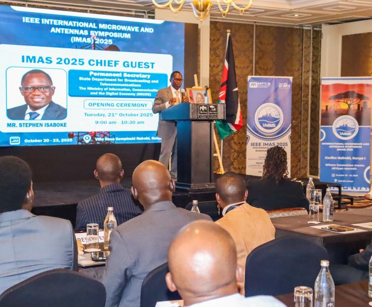 PS Isaboke officially opens the IEEE International Microwave and Antennas Symposium (IMAS) 2025 conference